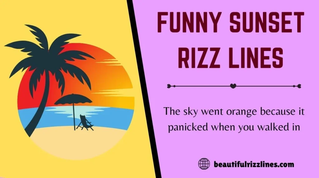 Funny Sunset Rizz Lines