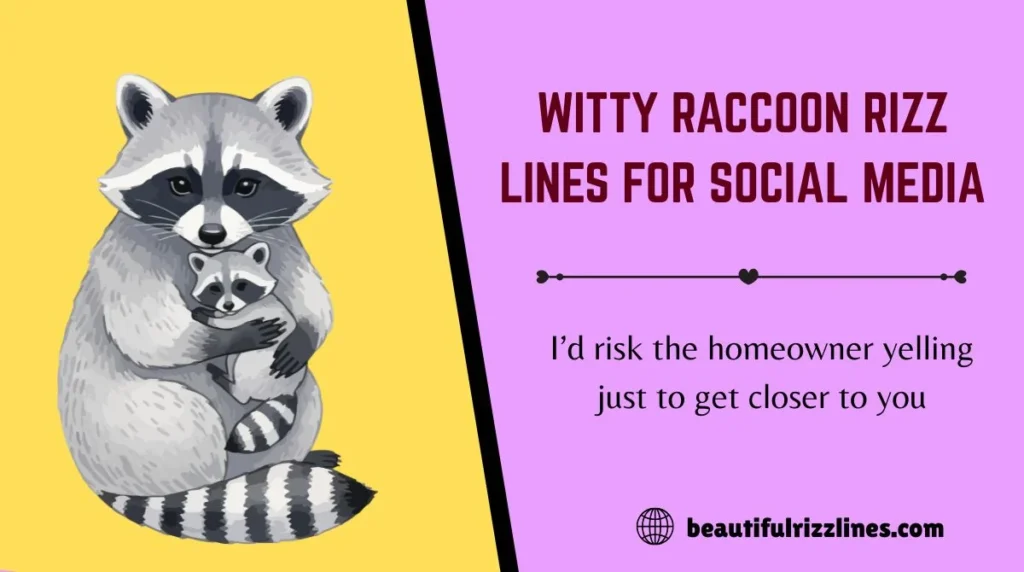 Witty Raccoon Rizz Lines for Social Media