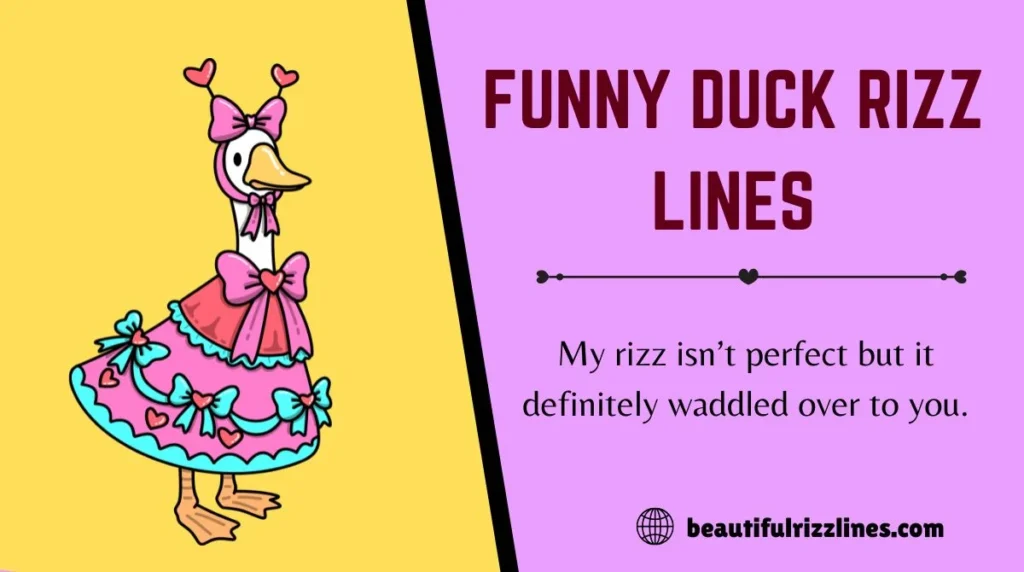 Funny Duck Rizz Lines