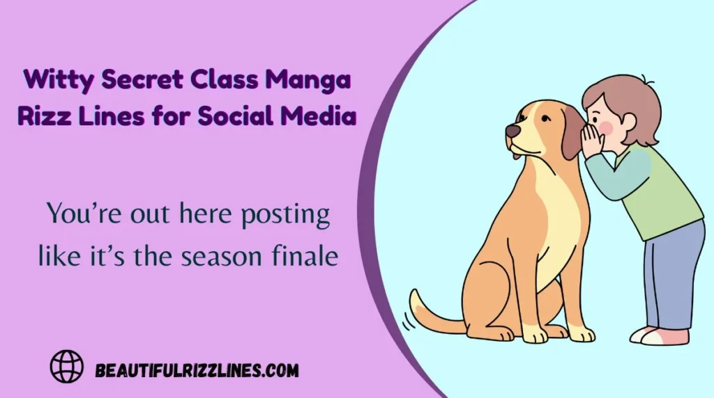 Witty Secret Class Manga Rizz Lines for Social Media