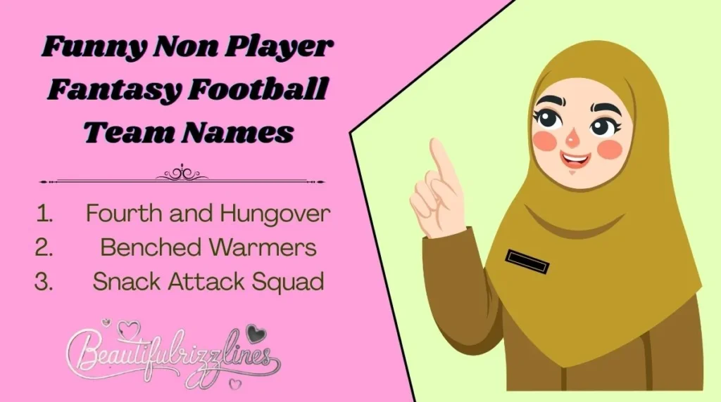 Funny Non Player Fantasy Football Team Names