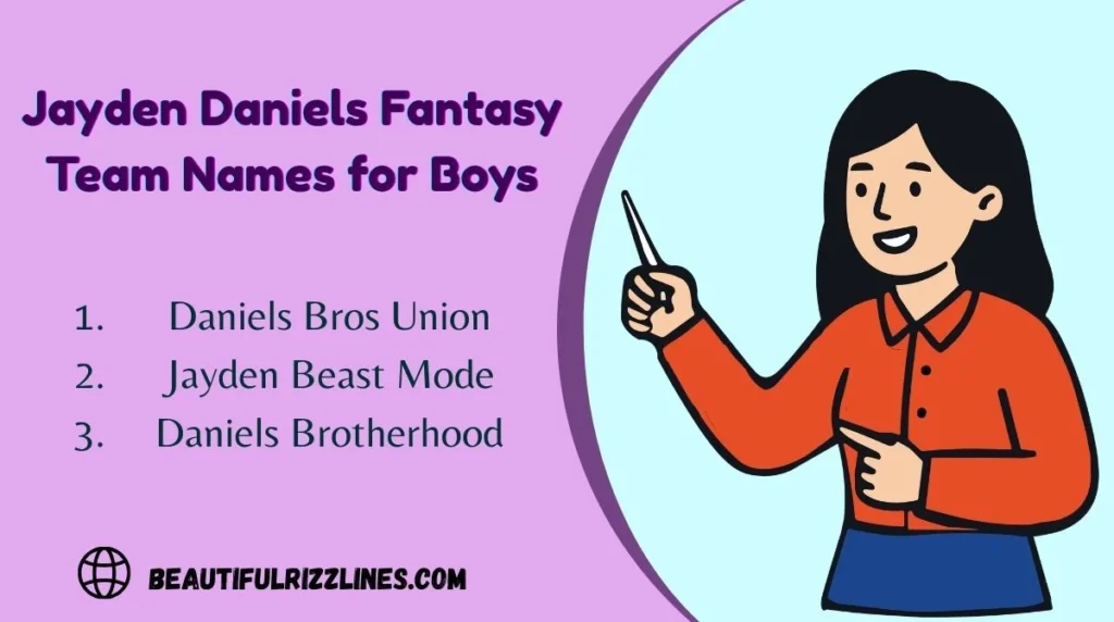 Jayden Daniels Fantasy Team Names for Boys