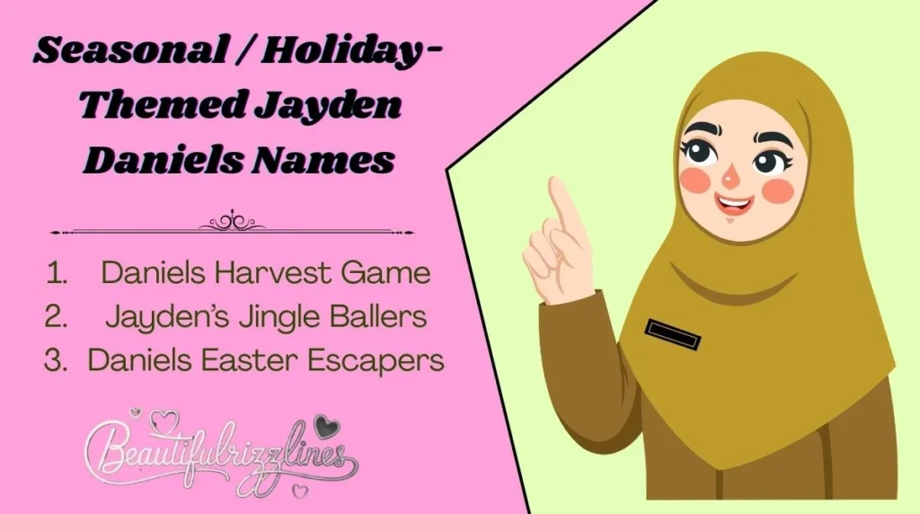 Seasonal / Holiday-Themed Jayden Daniels Names